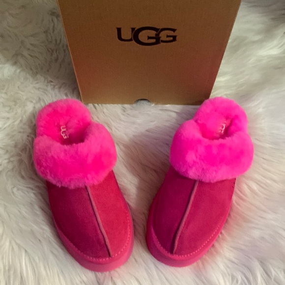 UGG | Shoes | Ugg Disquette Slippers Taffy Pink Size 7 | Poshmark